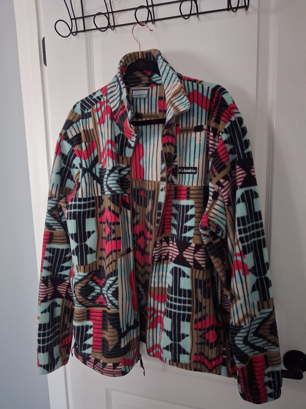Columbia Fleece Jacket - Aqua Plaid